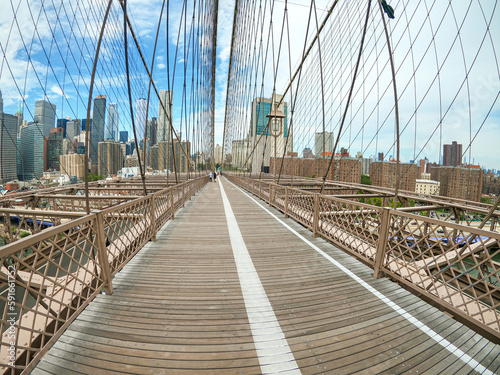 walking for Brooklyn bridge, New York 