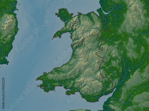 Wales, United Kingdom. Physical. No legend photo