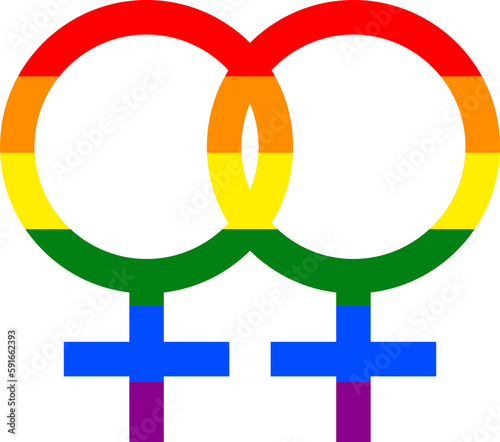 Lesbian gender orientation rainbow symbol sexual icon