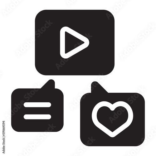 social engagement glyph icon