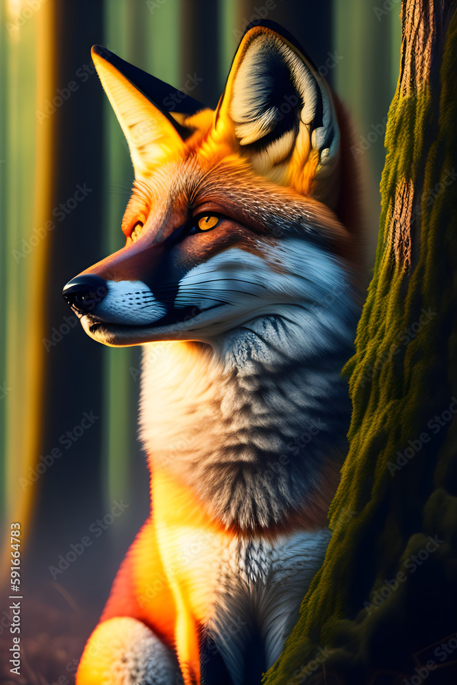 Fox in the forest