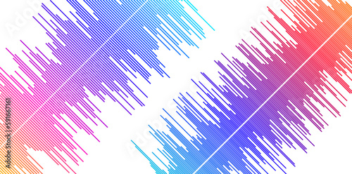 Set Color equalizer isolated on white background. Vector illustration. Pulse music player. Audio wave logo. Vector design element Poster sound wave template visualization signal Illustration eps 10
