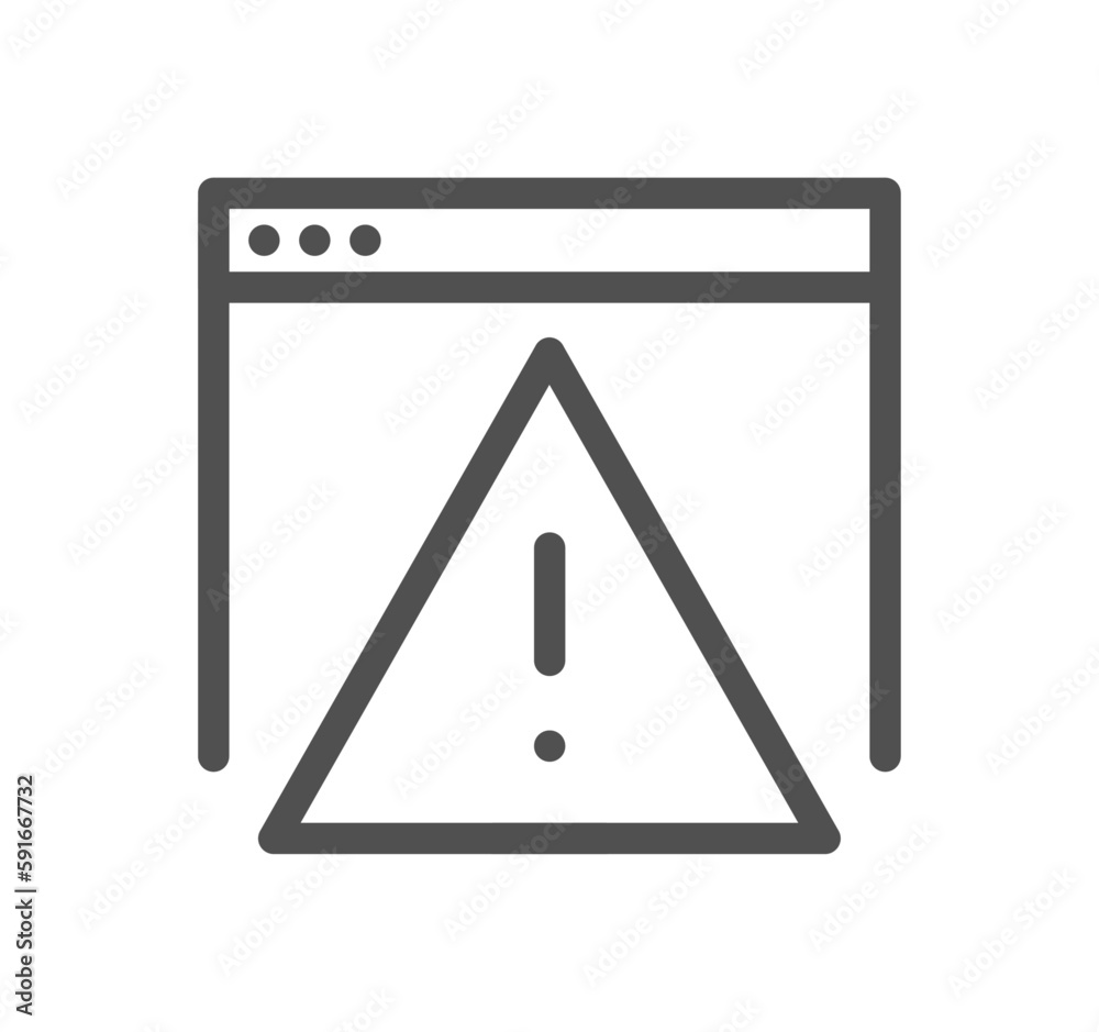 Warning related icon outline and linear vector. Warning related icon outline and linear vector.
