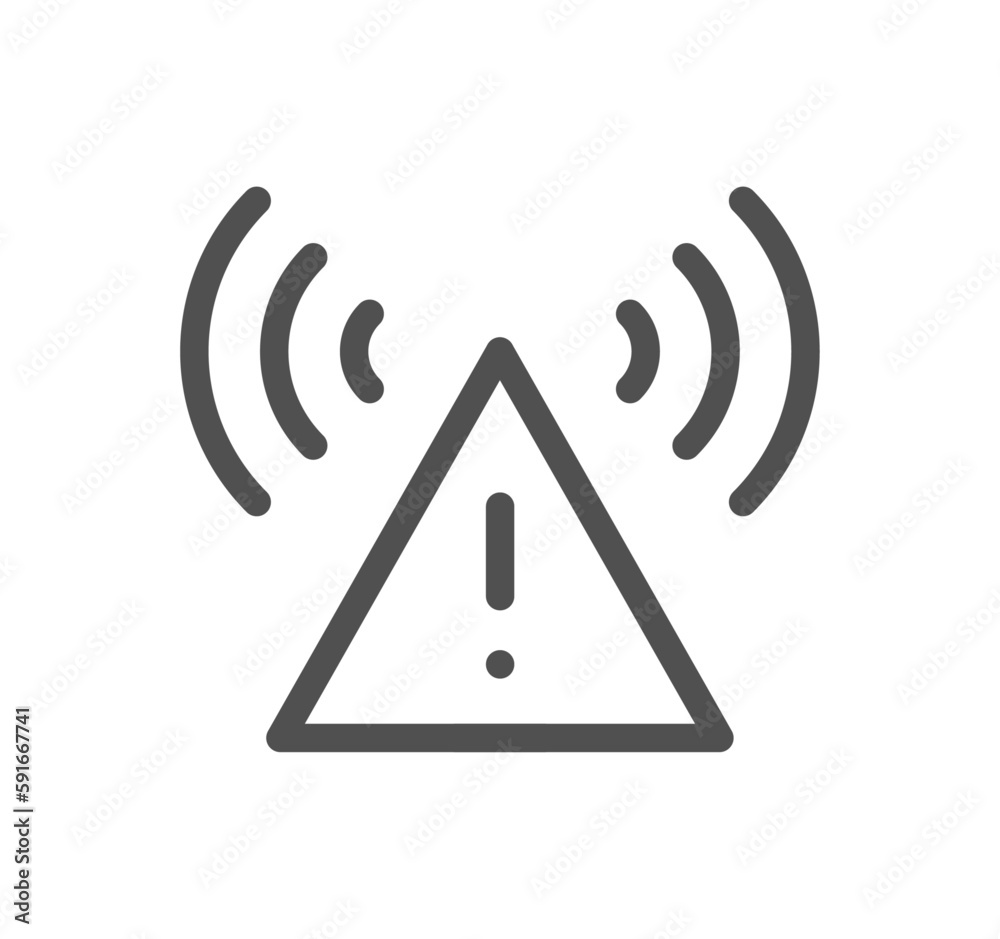 Warning related icon outline and linear vector. Warning related icon outline and linear vector.
