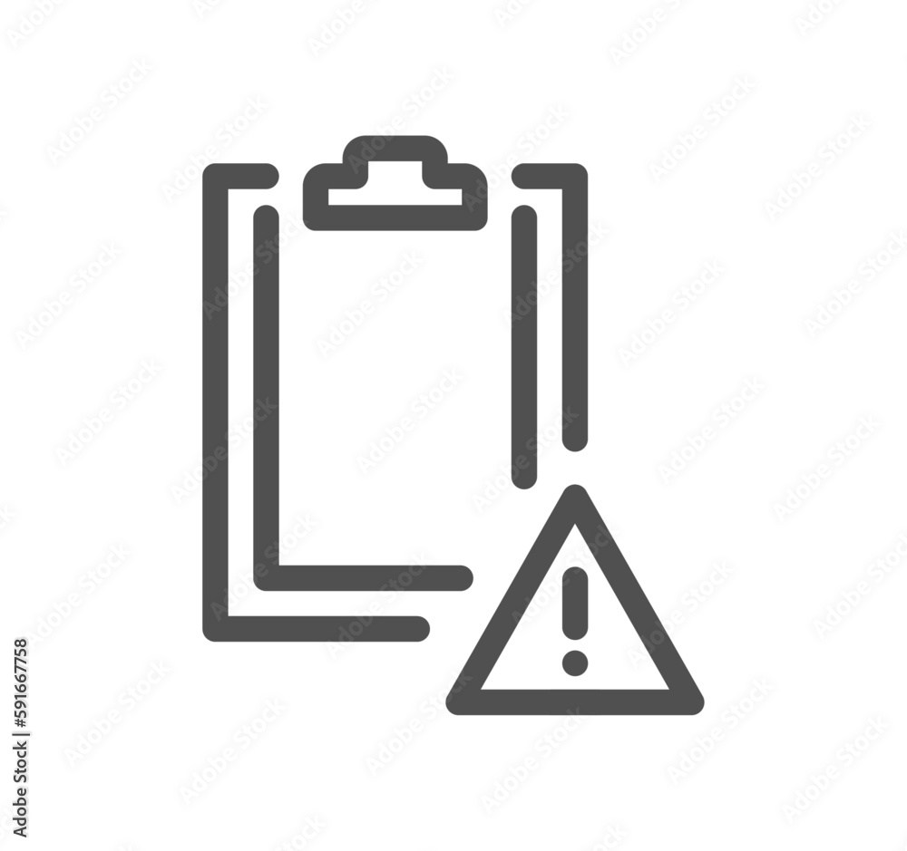 Warning related icon outline and linear vector. Warning related icon outline and linear vector.
