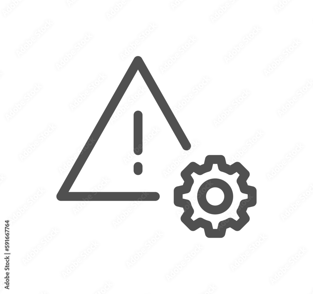 Warning related icon outline and linear vector. Warning related icon outline and linear vector.