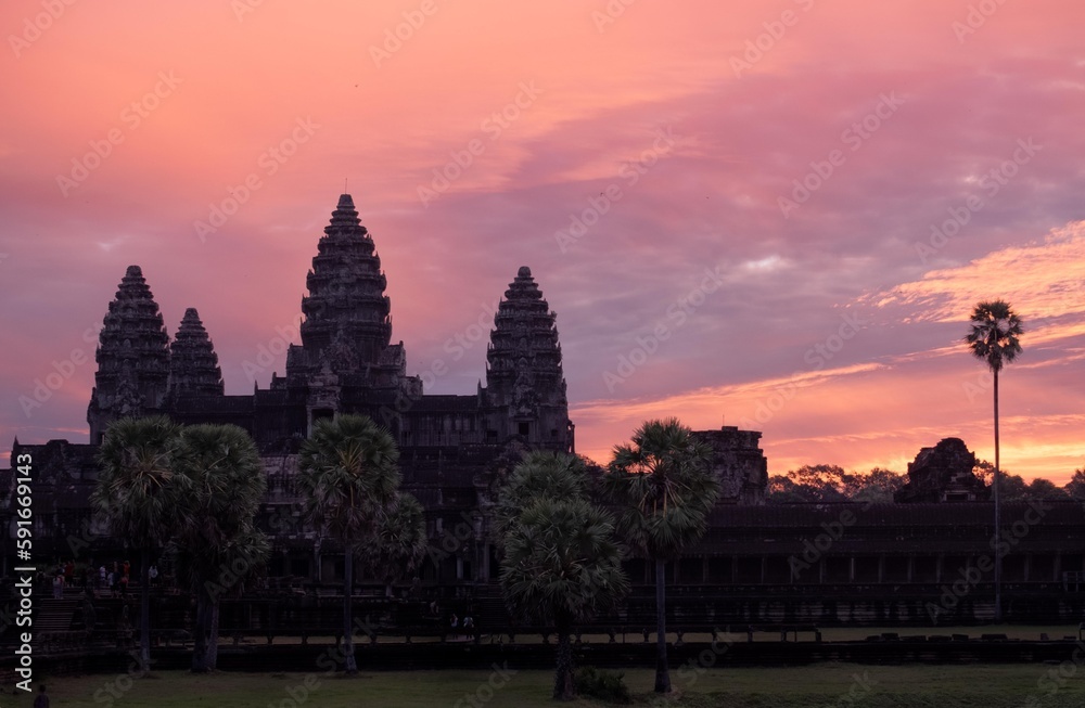 Angkor Wat at sunrise, temple, Cambodia