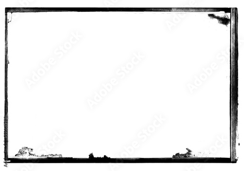 Artistic vintage photo film frame of an old camera with transparent background (png image)