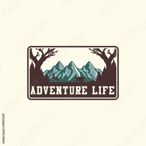 Adventure Life Badge Logo Design
