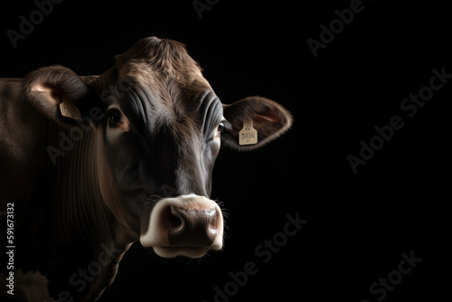 portrait of a cow, Generative AI