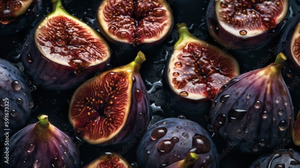 Glittery Figs Seamless Pattern Generative Ai Glittery Figs Seamless Pattern Generative Ai