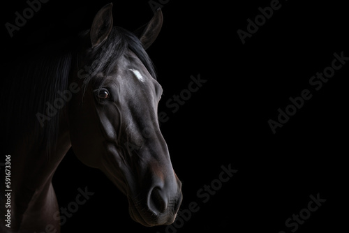 Photo of a horse, Generative AI
