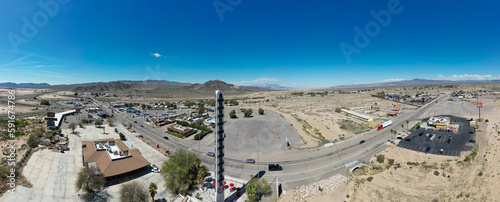 The Tallest Thermometer in the World in Baker, California, from a UAV Drone photo