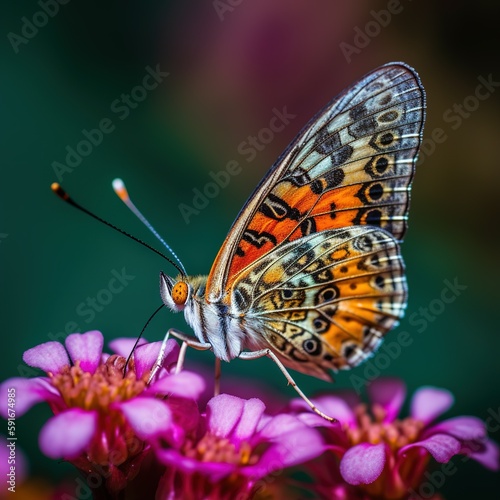 butterfly on flower, closeup, nature © Muhammad
