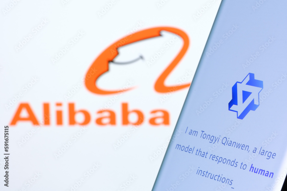 Tongyi Qianwen Logo Seen On Smartphone Screen Tongyi Qianwen AI Is 