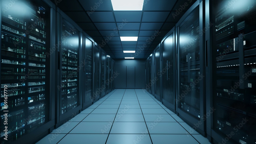 A High Tech Data Center Server Room: Powering the Digital Age A High Tech Data Center Server Room: Powering the Digital Age