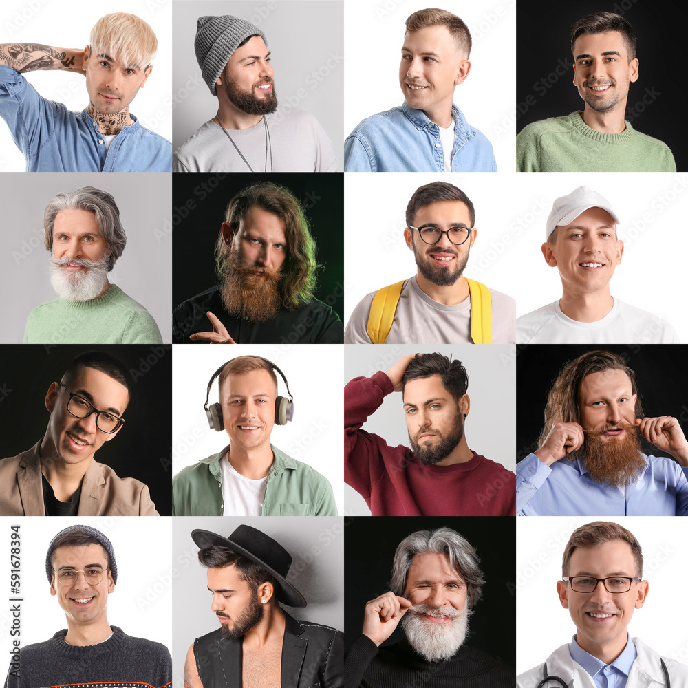 Collage of different modern men Collage of different modern men