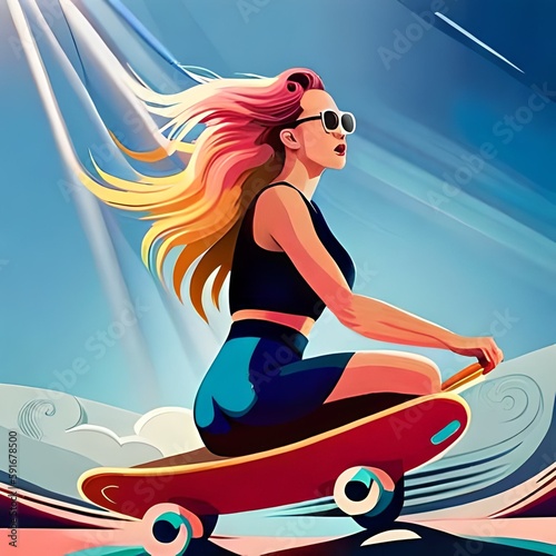 girl on a skateboard © Karen
