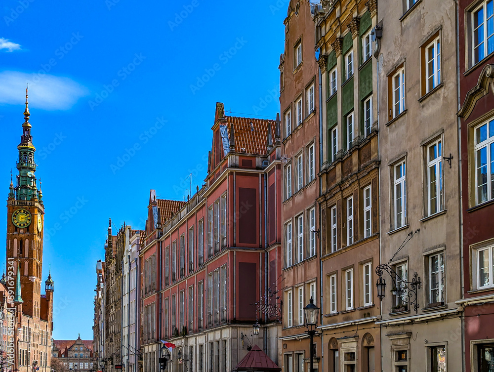old houses in gdansk in spring