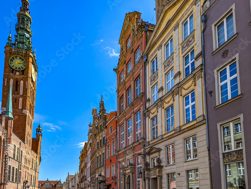 old town hall in gdansk in spring 