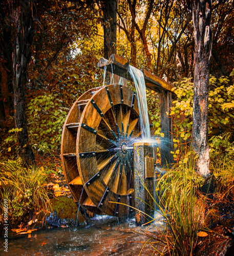 old mill in the autumn