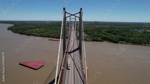 Puente Zárate - El Complejo Ferrovial Zárate - Brazo Largo - Buenos Aires Entre Ríos, desde dron photo