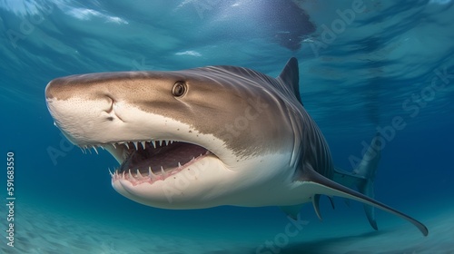 Close-up with a Majestic Tiger Shark