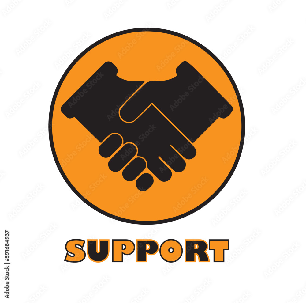 Support Icon Vector Image Illustration Isolated on White Background Support Icon Vector Image Illustration Isolated on White Background