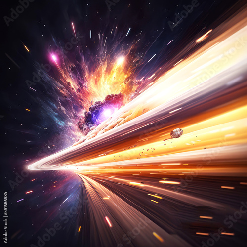 Space and Galaxy light speed travel, ai