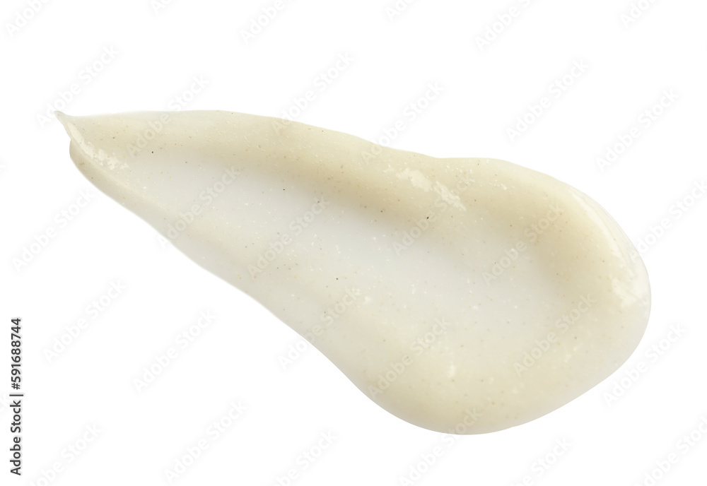 Sample of natural scrub isolated on white, top view Sample of natural scrub isolated on white, top view