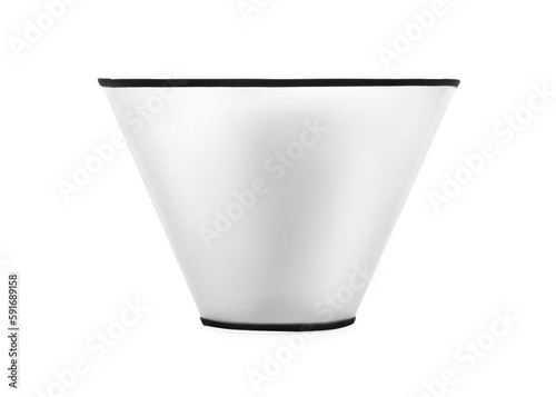 Fotografia Protective cone collar for dog isolated on white