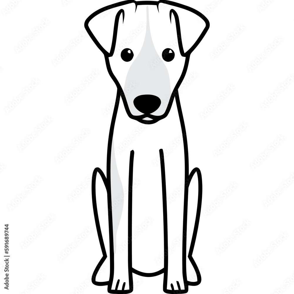 Fototapeta premium Danish Swedish Farmdog Dog Breed Cartoon Kawaii Sketch Hand Drawn Watercolor Painting Silhouette Sticker Illustration Sublimation EPS Vector Graphic