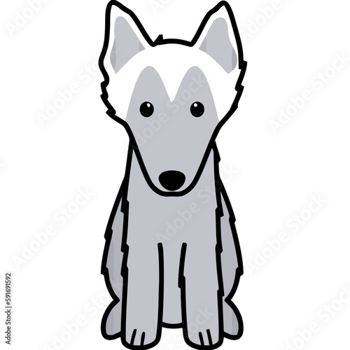 Belgian Sheepdog Dog Breed Cartoon Kawaii Sketch Hand Drawn Watercolor Painting Silhouette Sticker Illustration Sublimation EPS Vector Graphic