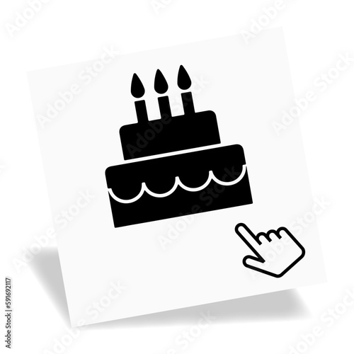 Logo gâteau d'anniversaire.