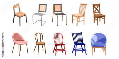 chair vector set collection graphic clipart design
