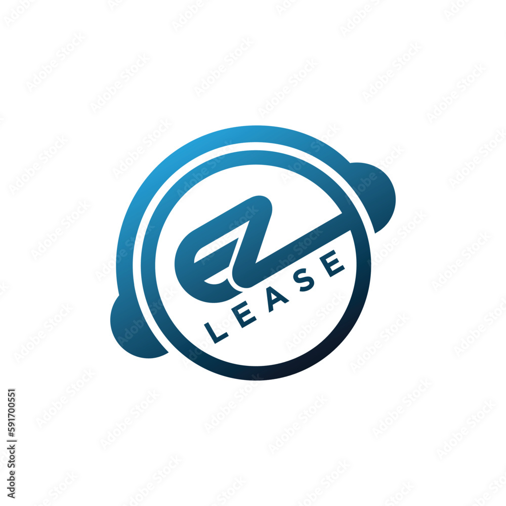 EZ sound production entertainment logo icon. Modern dj, headset or headphone design for industry media company business EZ sound production entertainment logo icon. Modern dj, headset or headphone design for industry media company business