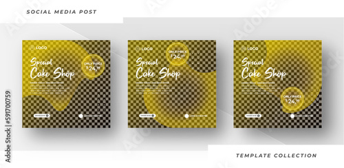 Social media post template for special cake shop