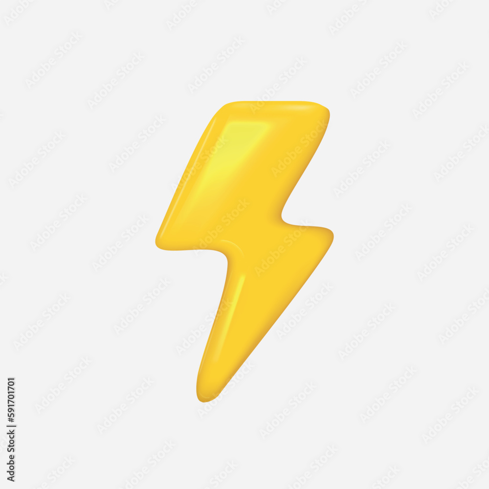 3d energy sign. Lightning stop, danger. Vector 3d energy sign. Lightning stop, danger. Vector