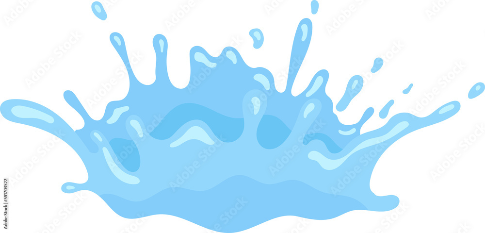Blue water splash, element and illustration Blue water splash, element and illustration