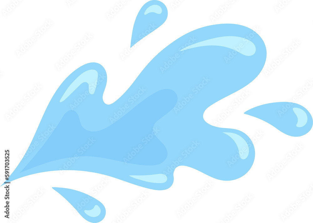 Blue water splash, element and illustration Blue water splash, element and illustration