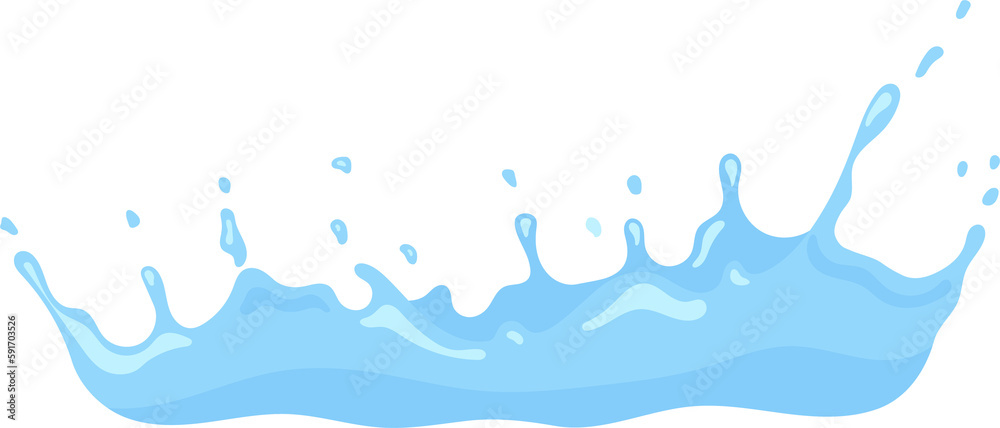 Blue water splash, element and illustration Blue water splash, element and illustration