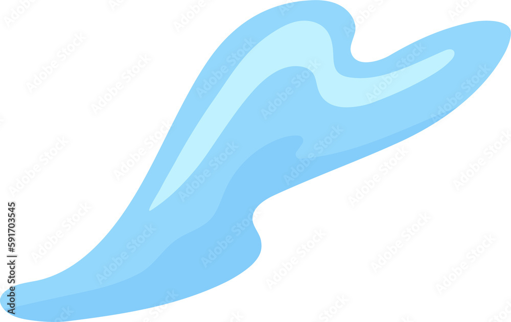 Obraz premium Blue water splash, element and illustration