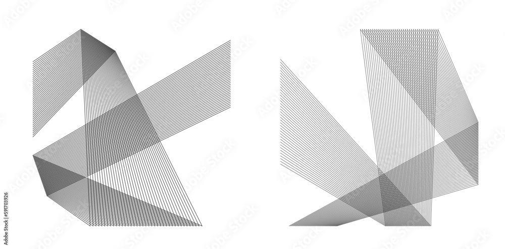 Abstract lines black white design element on white background of angle waves. Vector Illustration eps 10 for grunge elegant business card, print brochure, flyer, banners, cover book, label, fabric Abstract lines black white design element on white background of angle waves. Vector Illustration eps 10 for grunge elegant business card, print brochure, flyer, banners, cover book, label, fabric