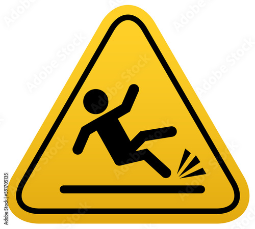 warning danger beware slippery surface photo