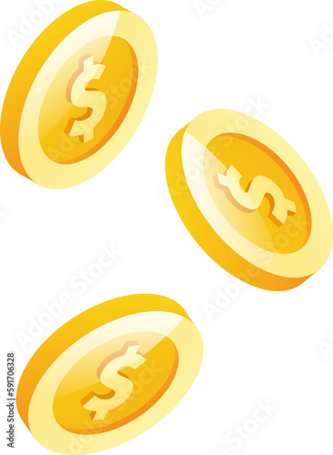 floating coins