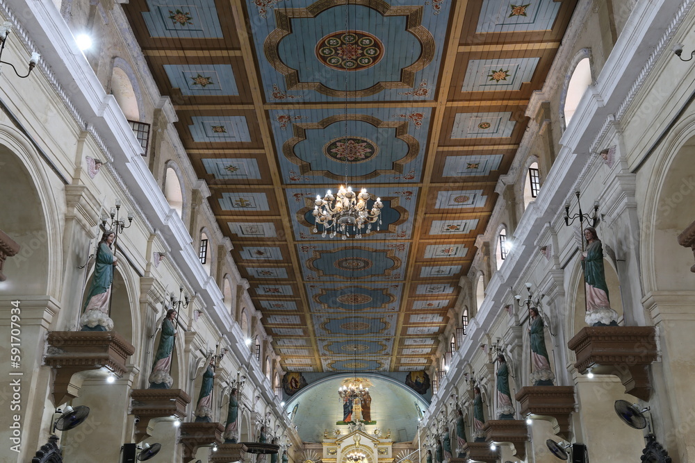 Obraz premium Kirche St. Katharina von Alexandria in Carcar City, Provinz Cebu, Philippinen