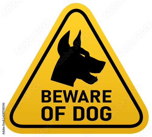 warning danger beware of dog photo
