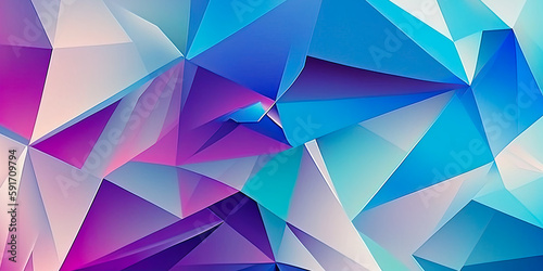 white, blue, purple geometric triangle abstract background illustration.