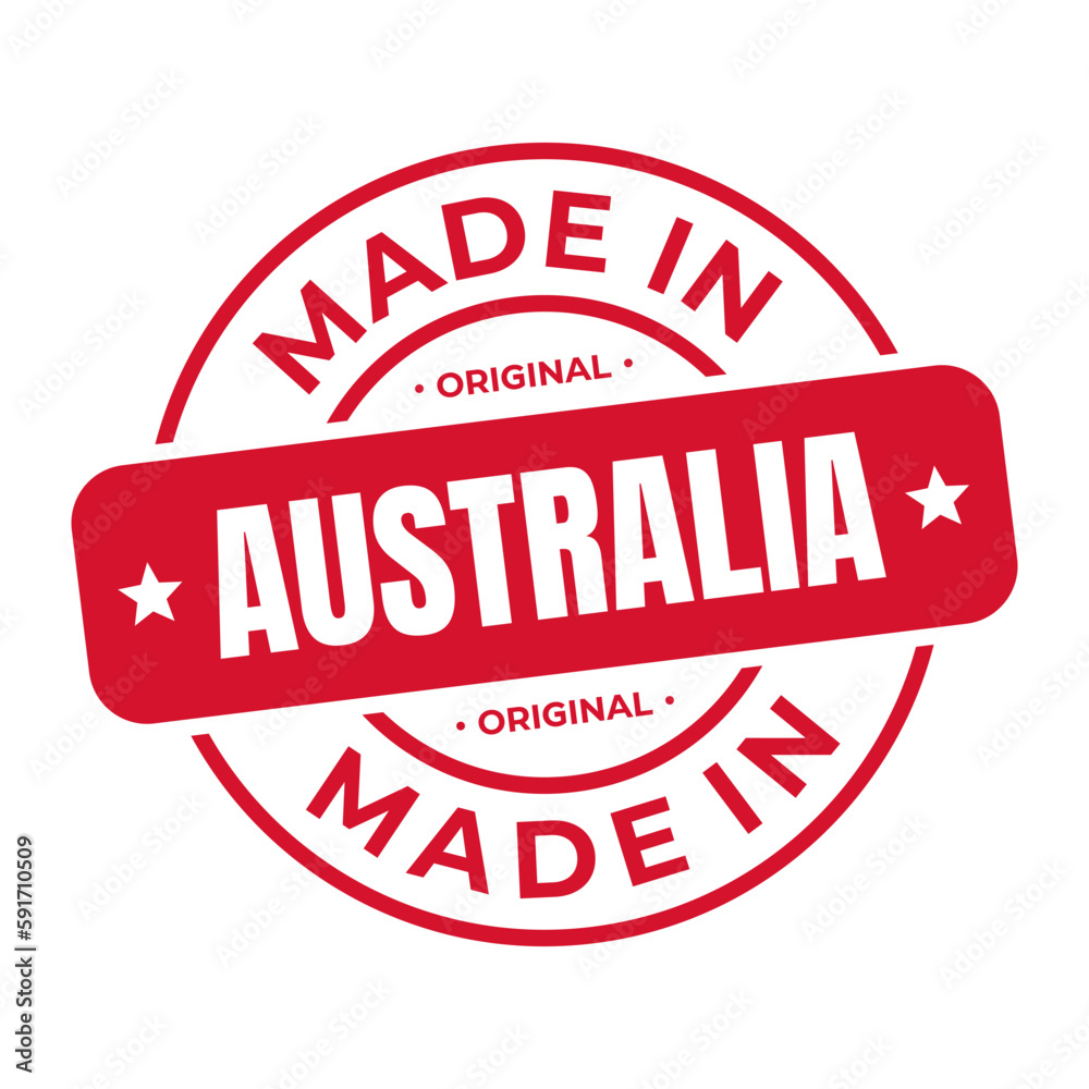 Made In Australia Stamp Logo Icon Symbol Design. Seal National Original Product Badge. Vector Illustration Made In Australia Stamp Logo Icon Symbol Design. Seal National Original Product Badge. Vector Illustration