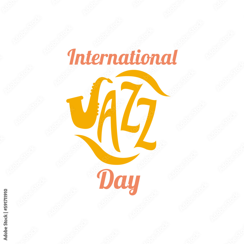 Obraz premium International Jazz Day logo icon design, vector illustration